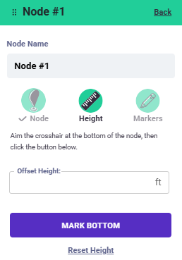 Height tool button